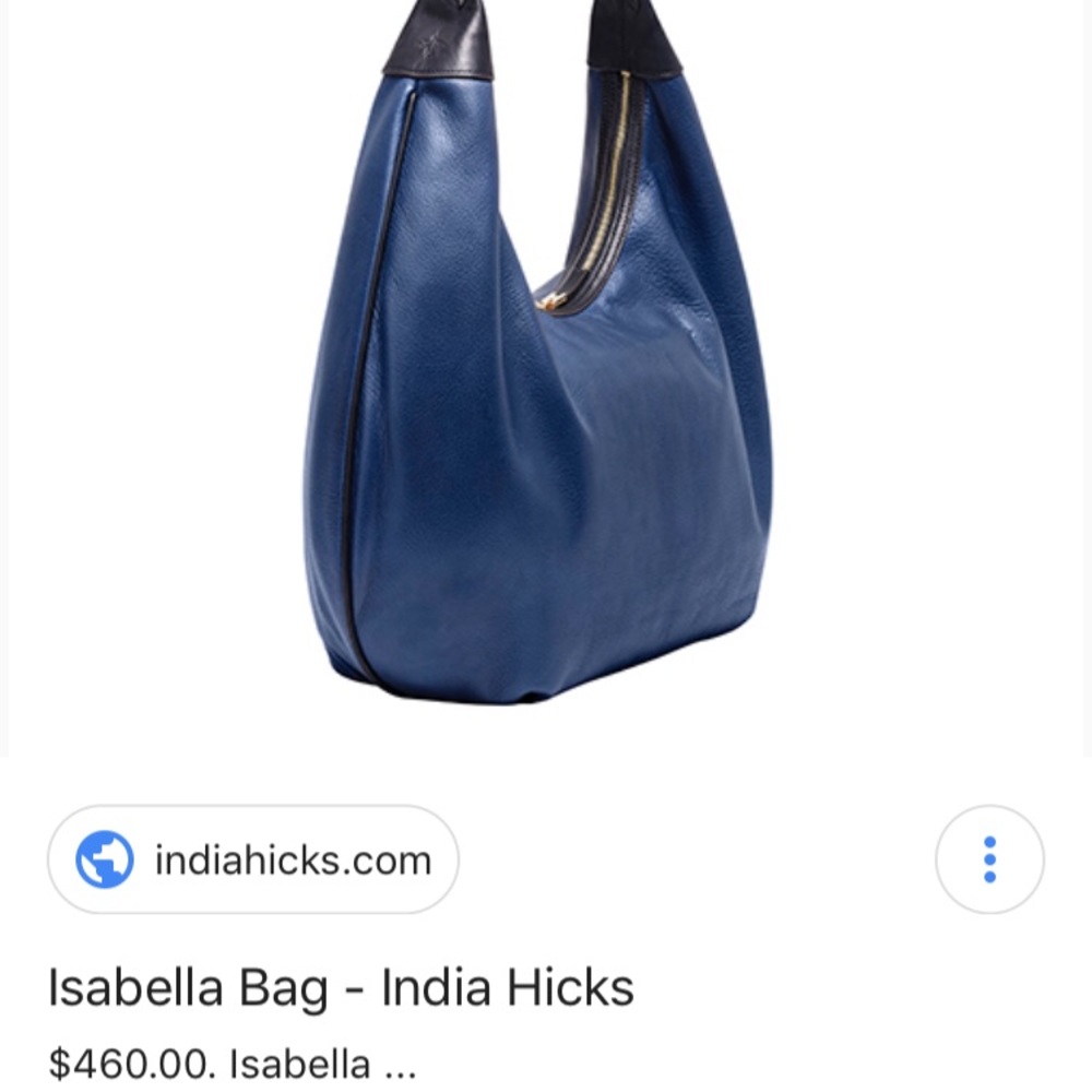NWOT Retired India Hicks Isabella Bag- Blue